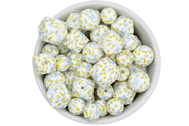 Perle imprimée à motif - Perle en silicone