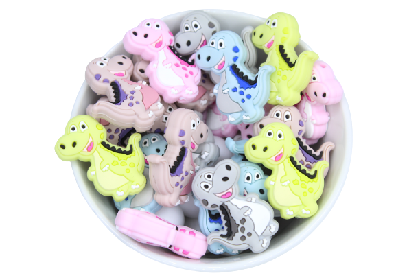 Dinosaure version 3 - Perle en silicone