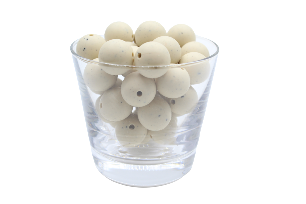 Perle ronde Poussières d'étoiles - lot de 5 - Perle en silicone