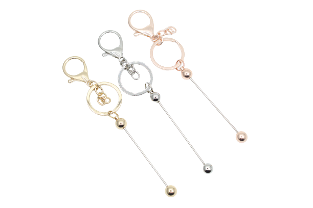 Porte clés avec barre à perler - Métal