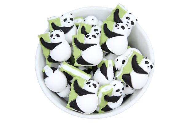 Panda bambou - Perle en silicone