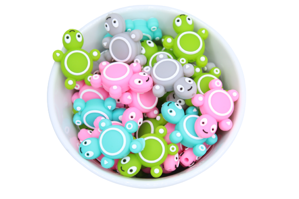 Tortue - Perle en silicone