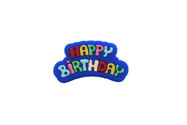 Happy birthday - Perle en silicone