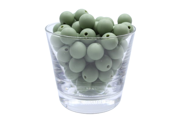 Perle ronde Ø15mm - lot de 5 - Perle en silicone