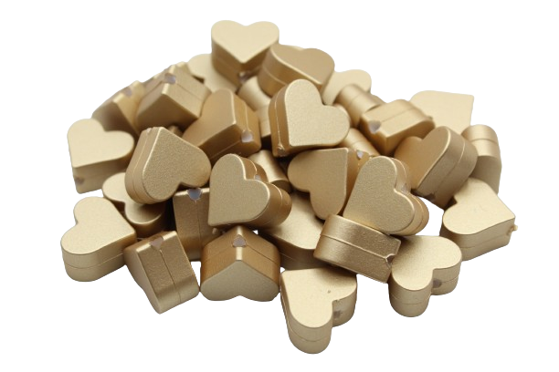 Petit coeur 14mm - Perle en silicone