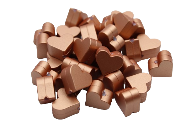 Petit coeur 14mm - Perle en silicone