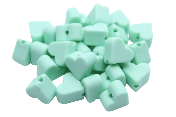 Petit coeur 14mm - Perle en silicone