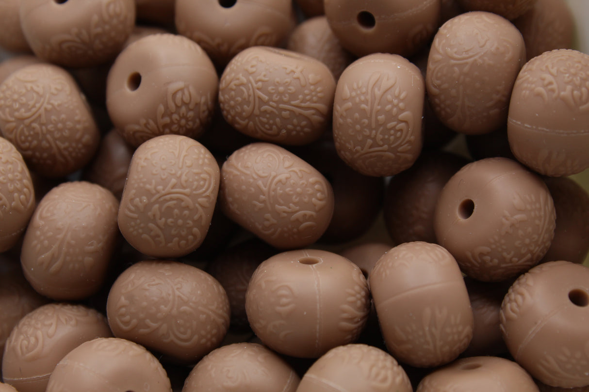 Abacus Ø14mm EMBOSSÉ - Perle en silicone -