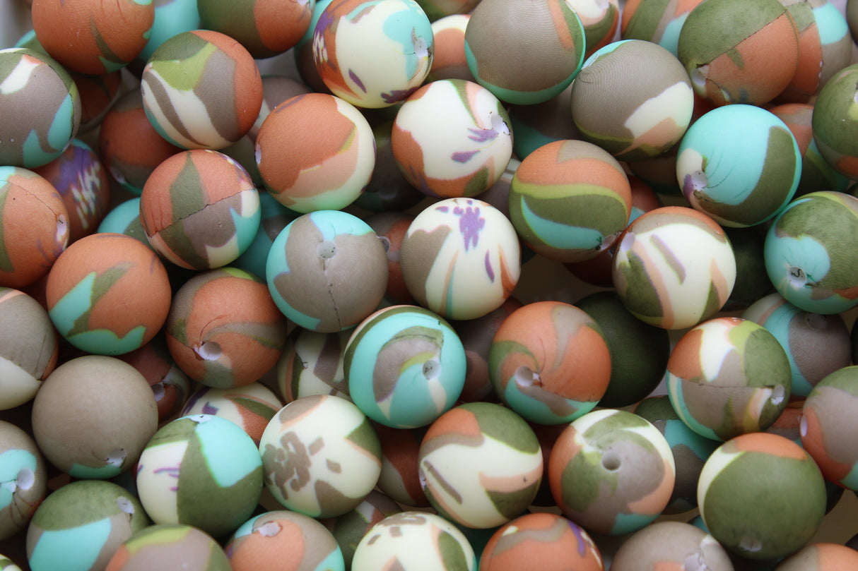 Perle imprimée à motif - Perle en silicone