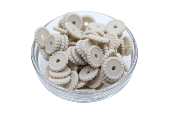 Mini rondelle à pois - lot de 5 - Perle en silicone