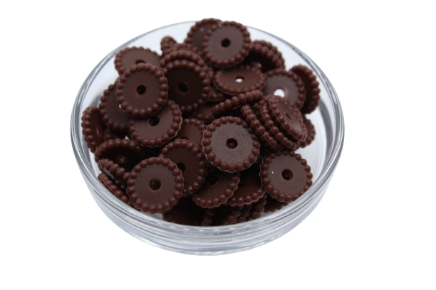 Mini rondelle à pois - lot de 5 - Perle en silicone