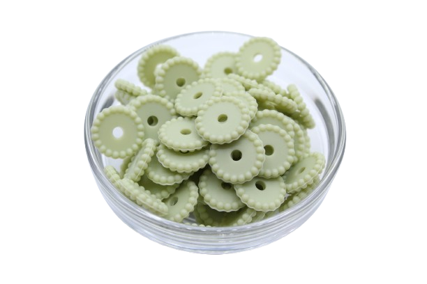 Mini rondelle à pois - lot de 5 - Perle en silicone