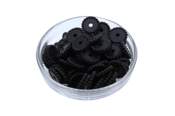 Mini rondelle à pois - lot de 5 - Perle en silicone