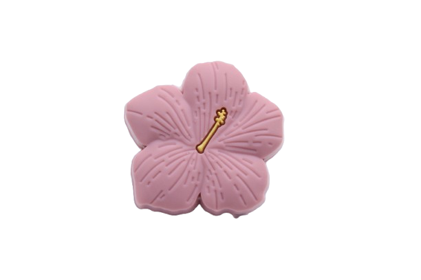 Fleur d'Hibiscus - Perle en silicone