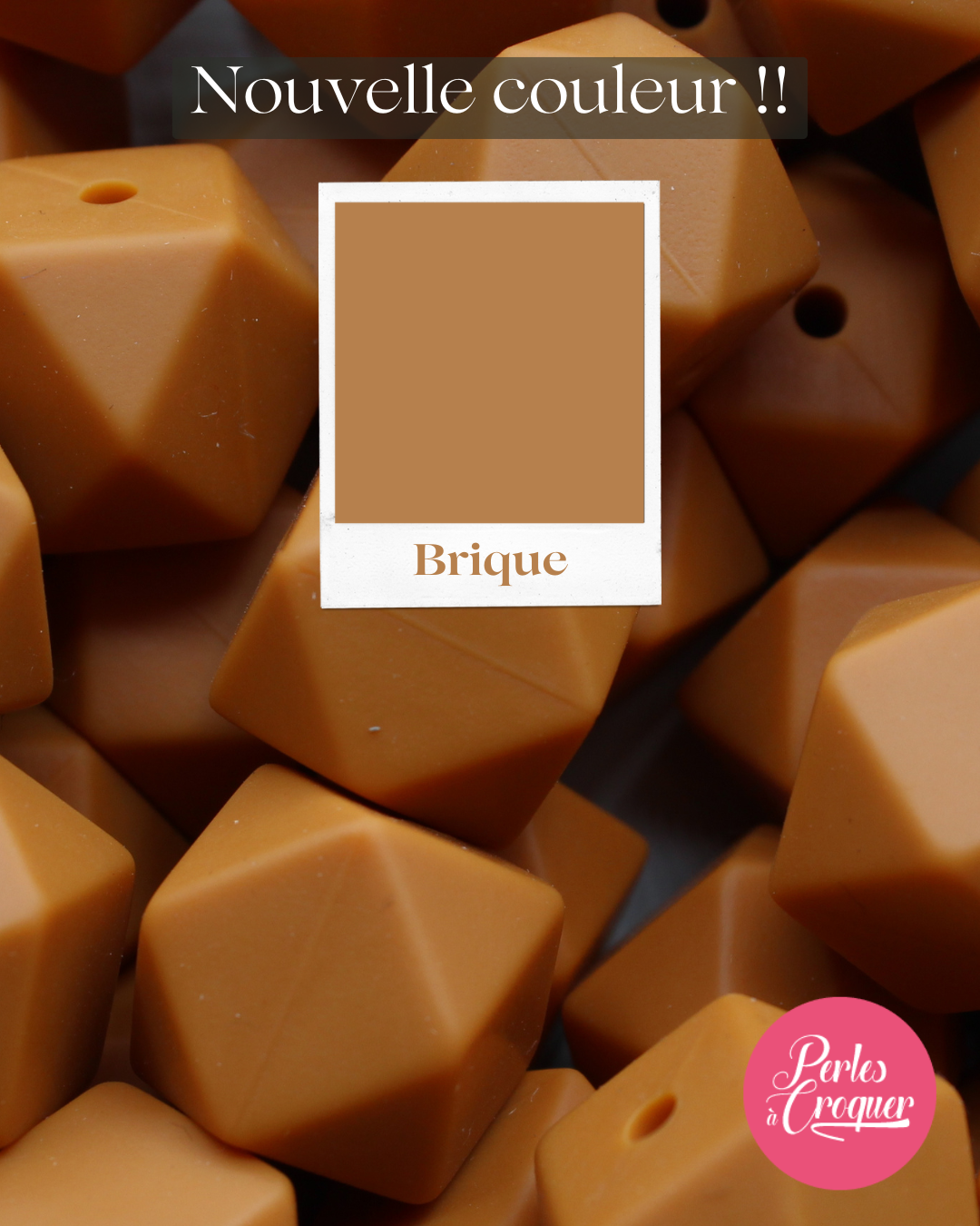 Nouvelle couleur: Brique - Perle en silicone