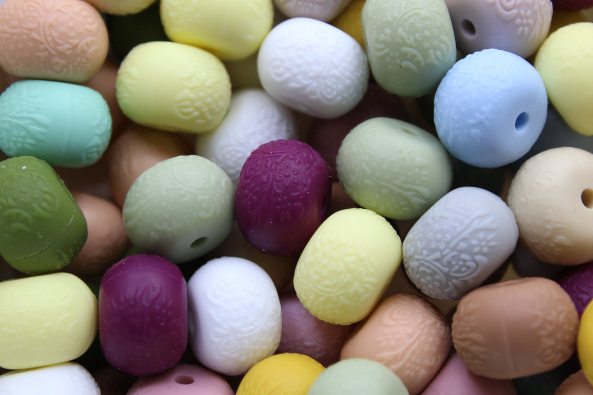 Abacus Ø14mm EMBOSSÉ - Perle en silicone -