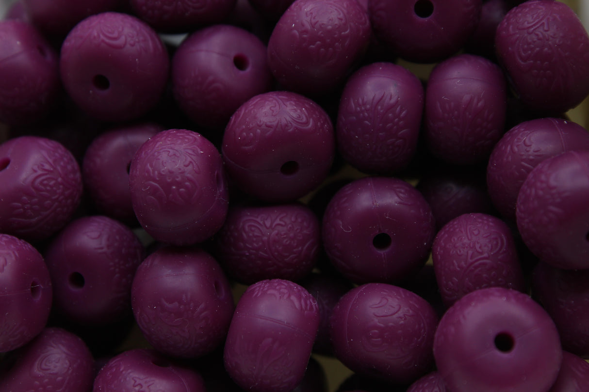 Abacus Ø14mm EMBOSSÉ - Perle en silicone -