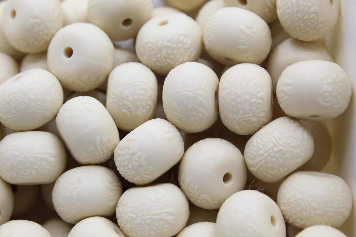 Abacus Ø14mm EMBOSSÉ - Perle en silicone -