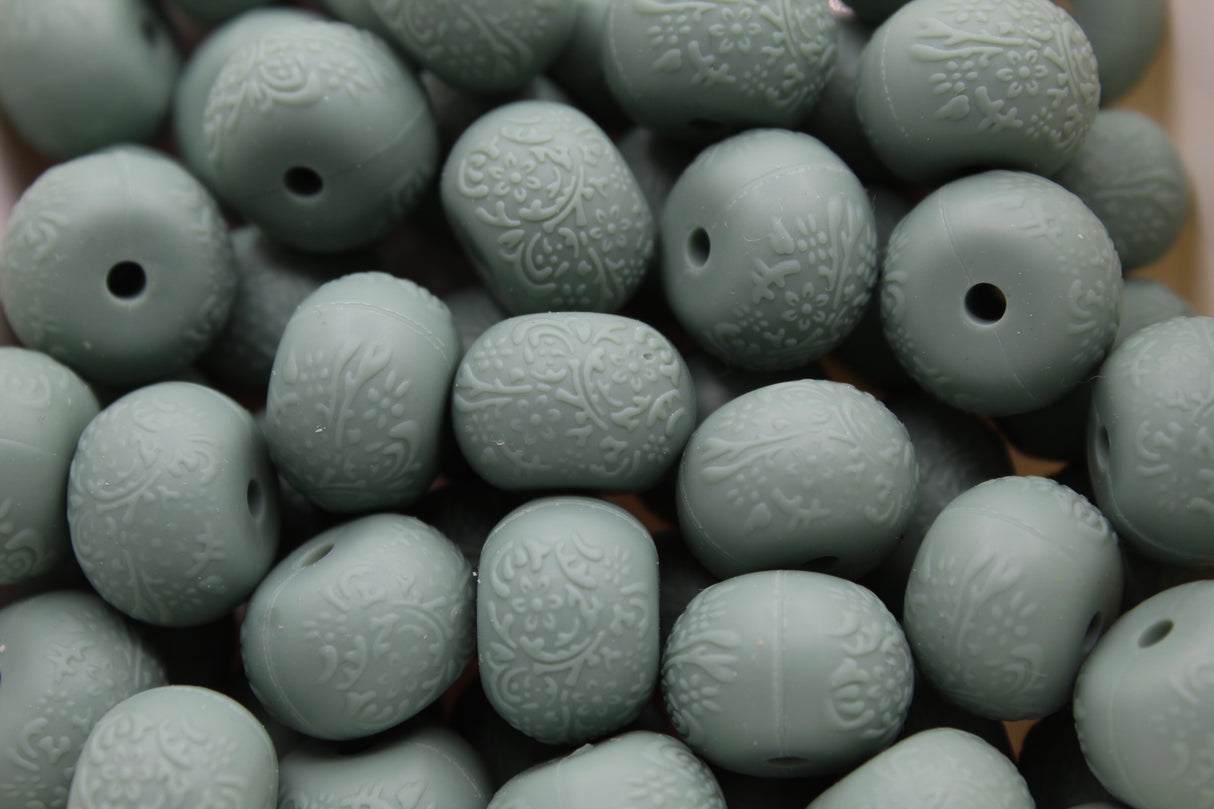 Abacus Ø14mm EMBOSSÉ - Perle en silicone -