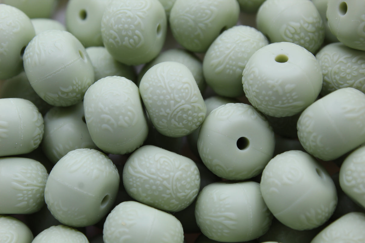 Abacus Ø14mm EMBOSSÉ - Perle en silicone -