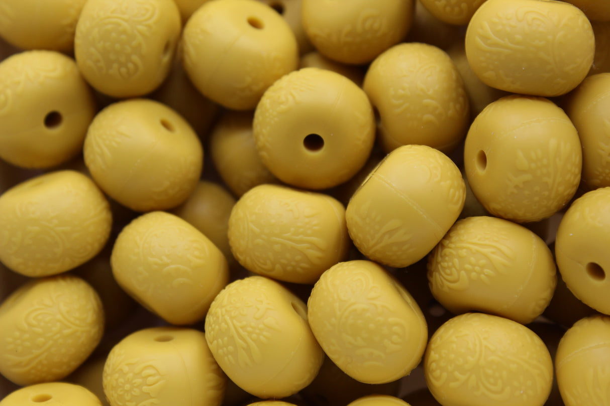 Abacus Ø14mm EMBOSSÉ - Perle en silicone -