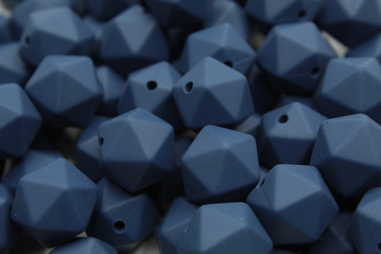 Icosaèdre 14mm - Perle en silicone