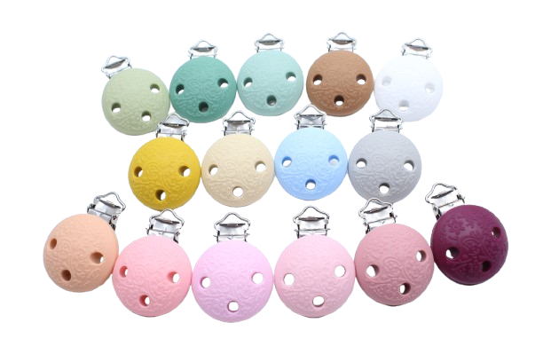 Clip rond embossé - Silicone