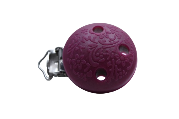 Clip rond embossé - Silicone