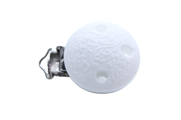 Clip rond embossé - Silicone