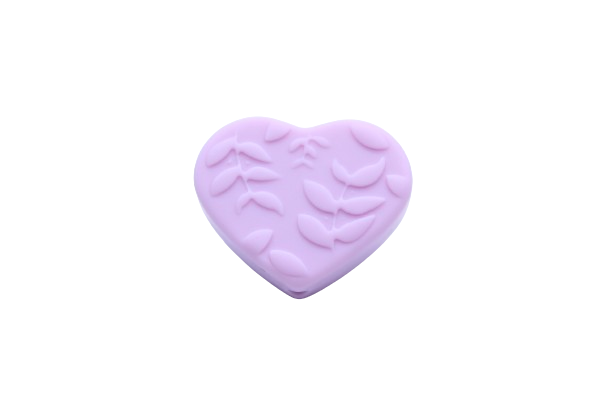 Coeur embossé - Perle en silicone