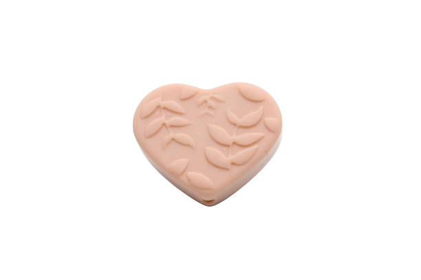 Coeur embossé - Perle en silicone