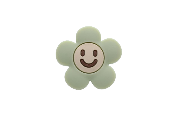 Smiley fleur - Perle en silicone