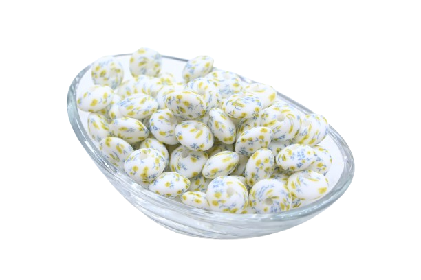 Perle lentille imprimée - Perle en silicone