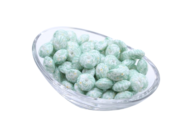 Perle lentille imprimée - Perle en silicone