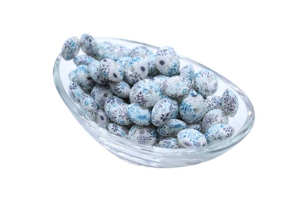 Perle lentille imprimée - Perle en silicone