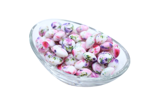 Perle lentille imprimée - Perle en silicone