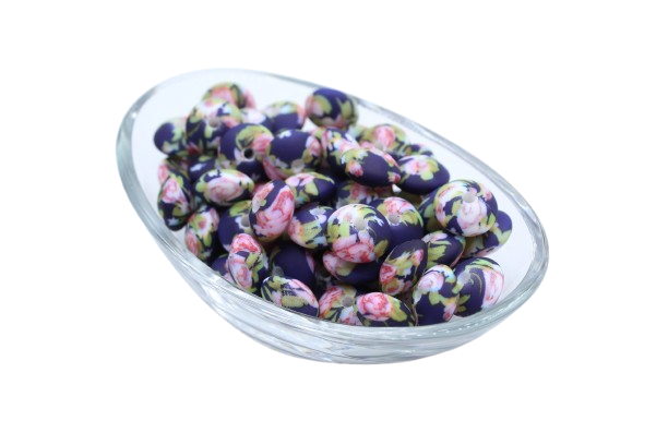 Perle lentille imprimée - Perle en silicone