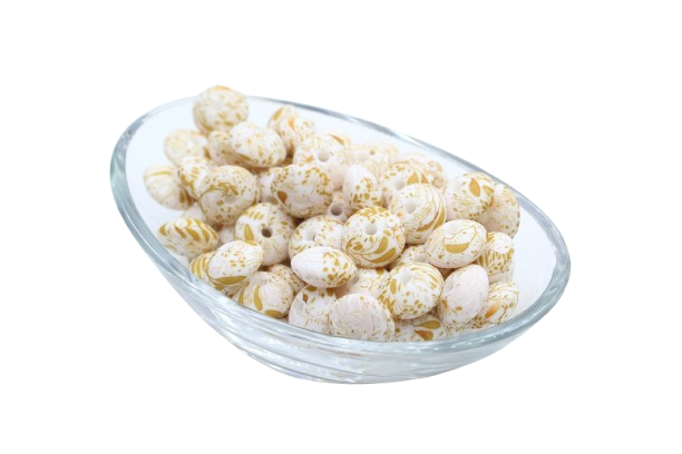 Perle lentille imprimée - Perle en silicone