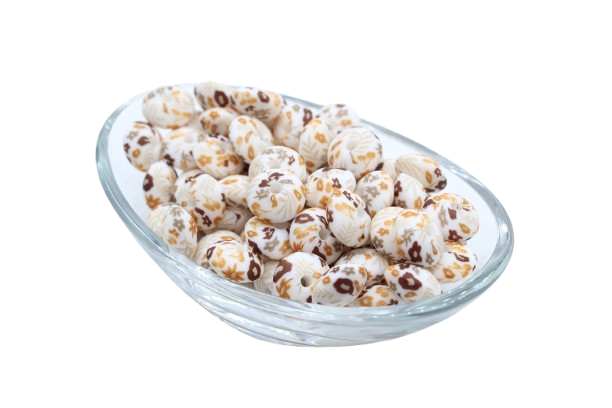 Perle lentille imprimée - Perle en silicone