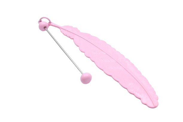 Marque-page Plume avec barre à perler - Métal