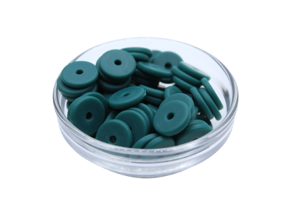Mini rondelle Ø12mm - lot de 5 - Perle en silicone