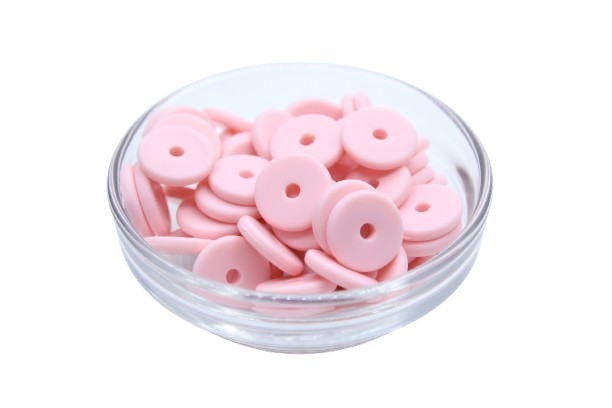 Mini rondelle Ø12mm - lot de 5 - Perle en silicone