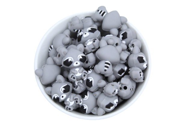 Raton laveur 3D - Perle en silicone