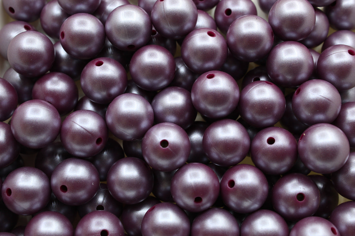 Perle imprimée effet nacré - Perle en silicone