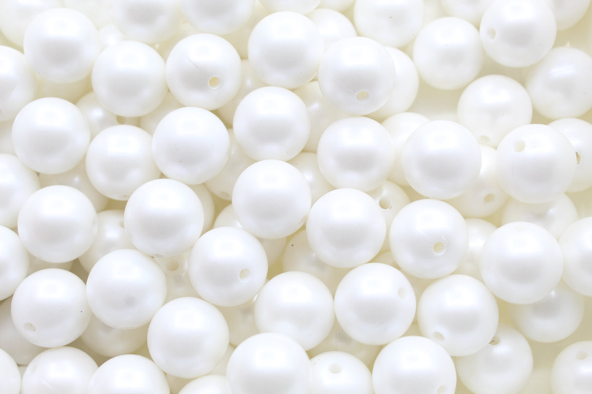 Perle imprimée effet nacré - Perle en silicone
