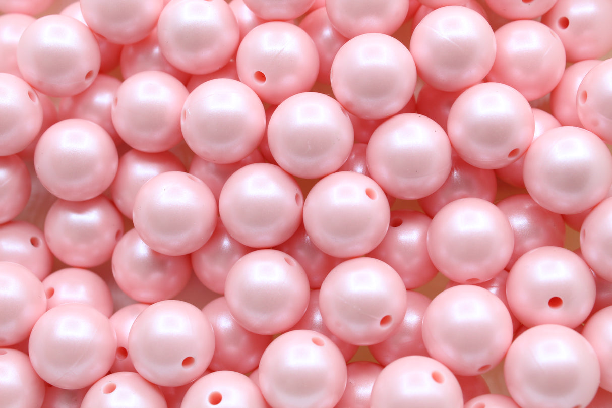 Perle imprimée effet nacré - Perle en silicone