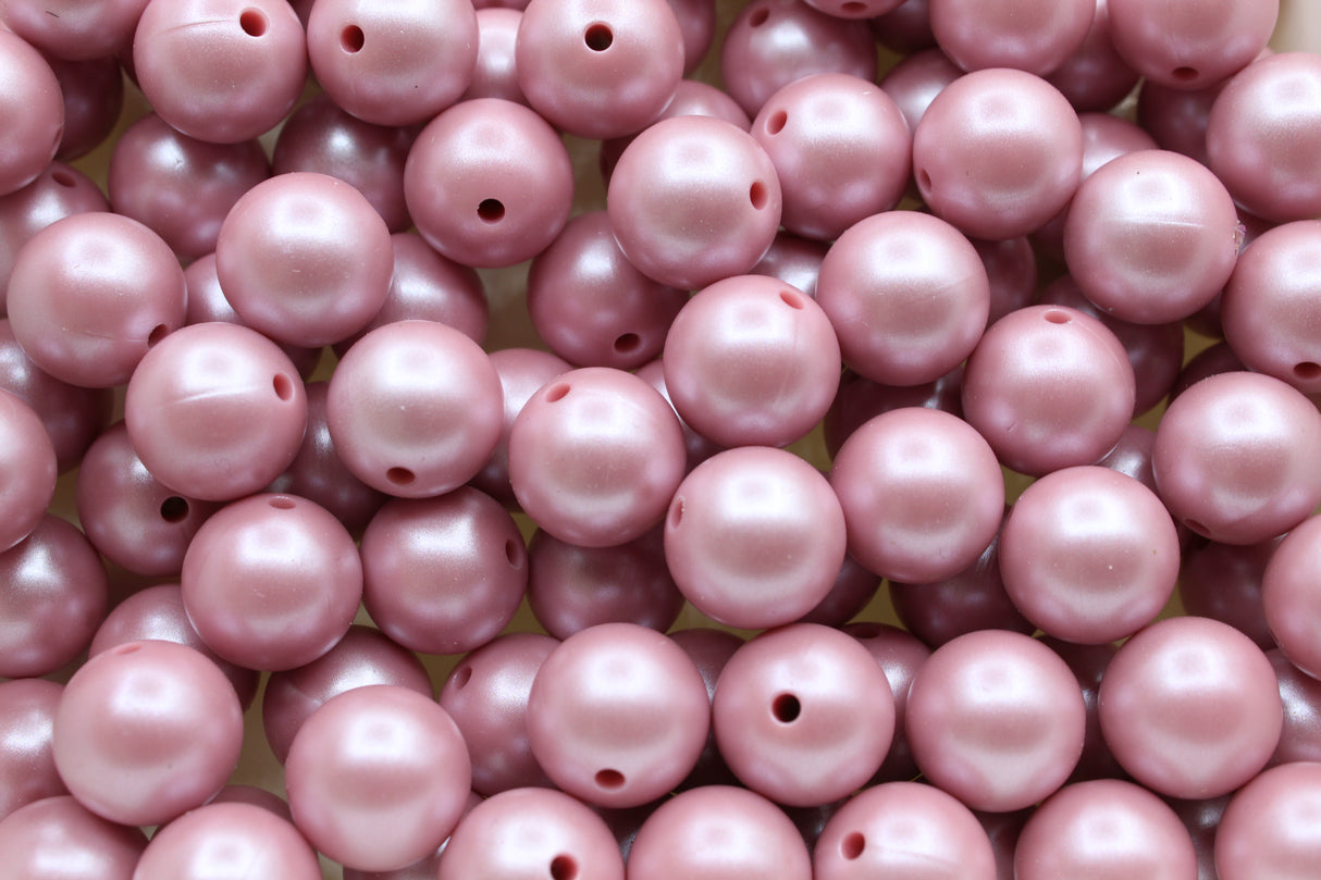 Perle imprimée effet nacré - Perle en silicone