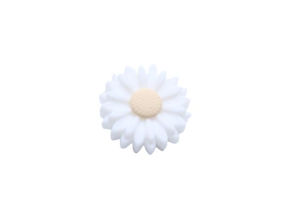 Marguerite moyenne (22mm) - Perle en silicone