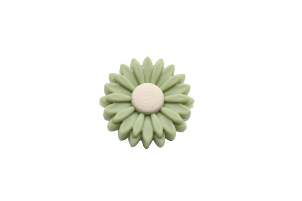 Marguerite moyenne (22mm) - Perle en silicone