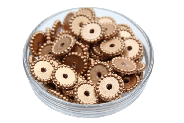 Mini rondelle à pois - lot de 5 - Perle en silicone